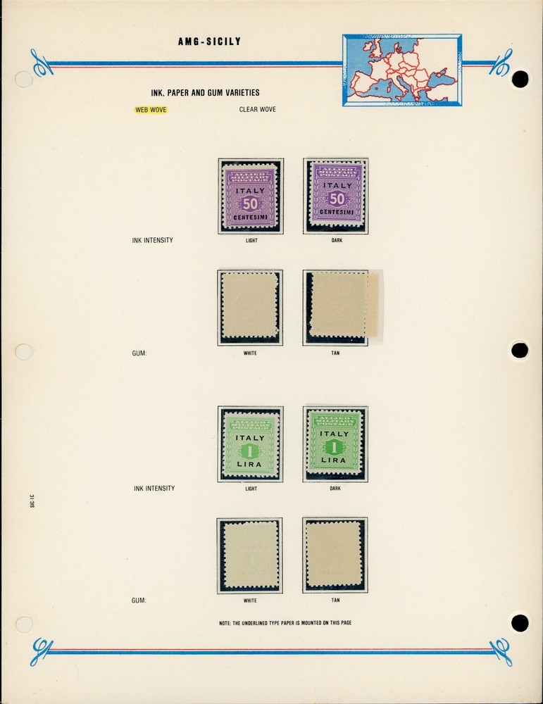 AMG-SICILY Specialized Album Page Lot #11 - SEE SCAN - $$$