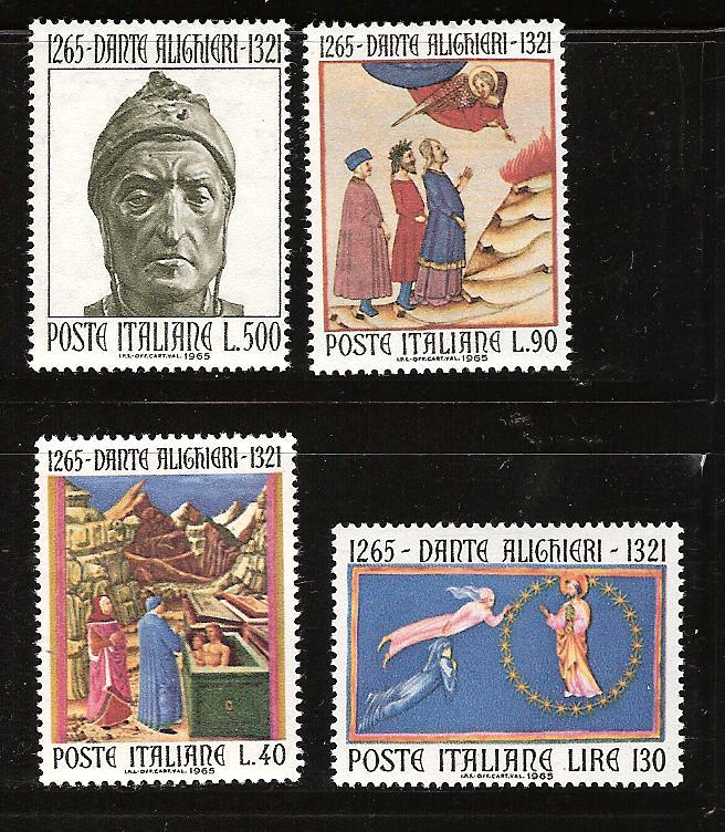 ITALY # 917-20 MNH DANTE ALIGHERI POET
