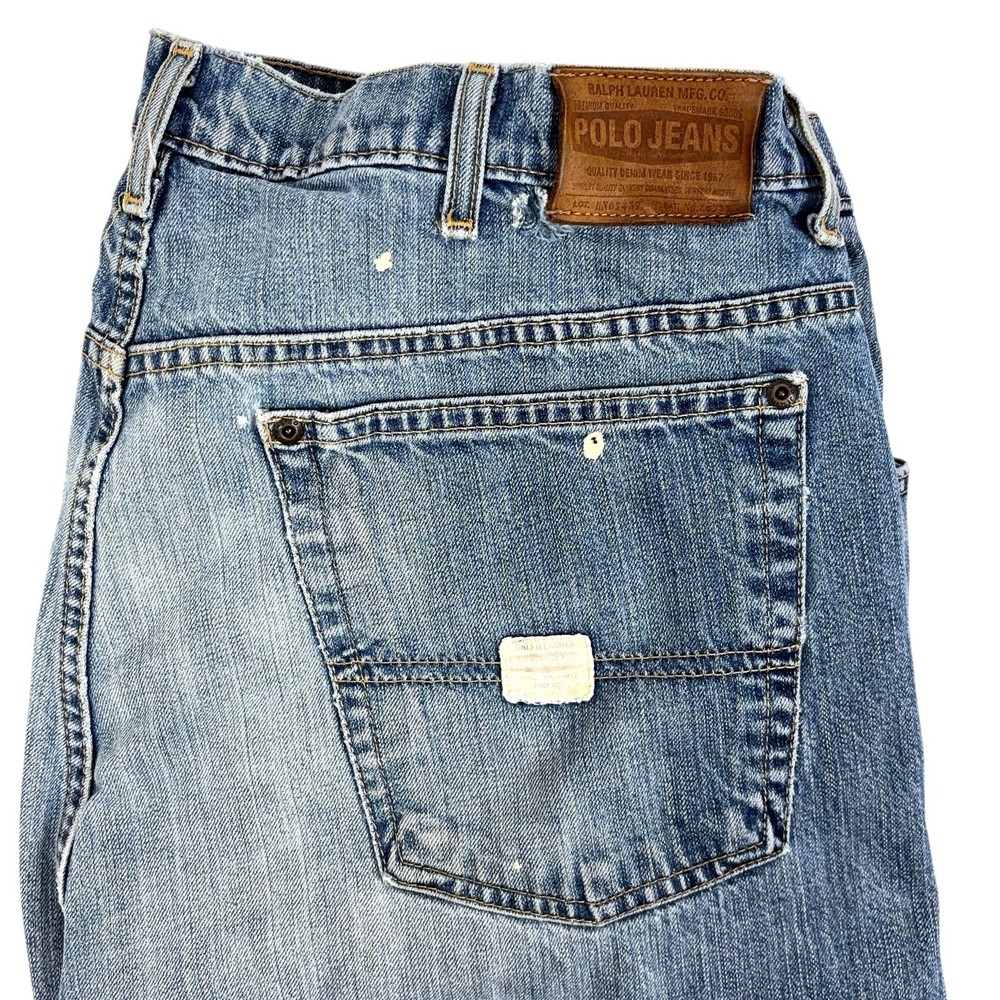 RALPH LAUREN POLO JEANS CO Langley 90s Y2K Baggy Loose Fit 40x34 Vintage Jeans