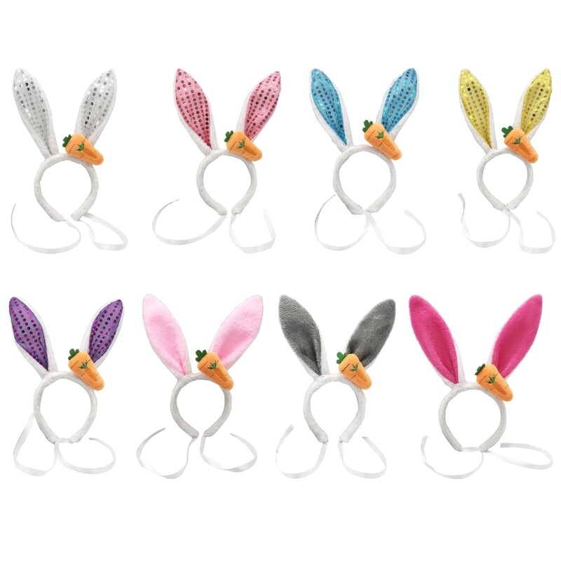 Rabbit Ears Hairhoop Easter Day Festival Holiday Costume Accessories Headband