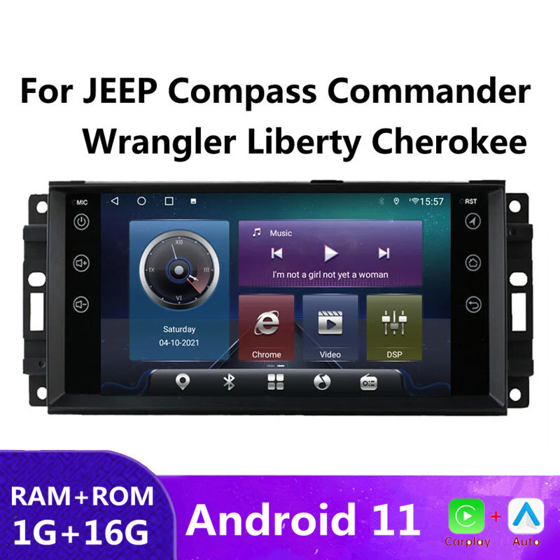 Jeep Compass Grand Cherokee Wrangler Car Stereo with GPS Navigation and CarPlay AUTO  