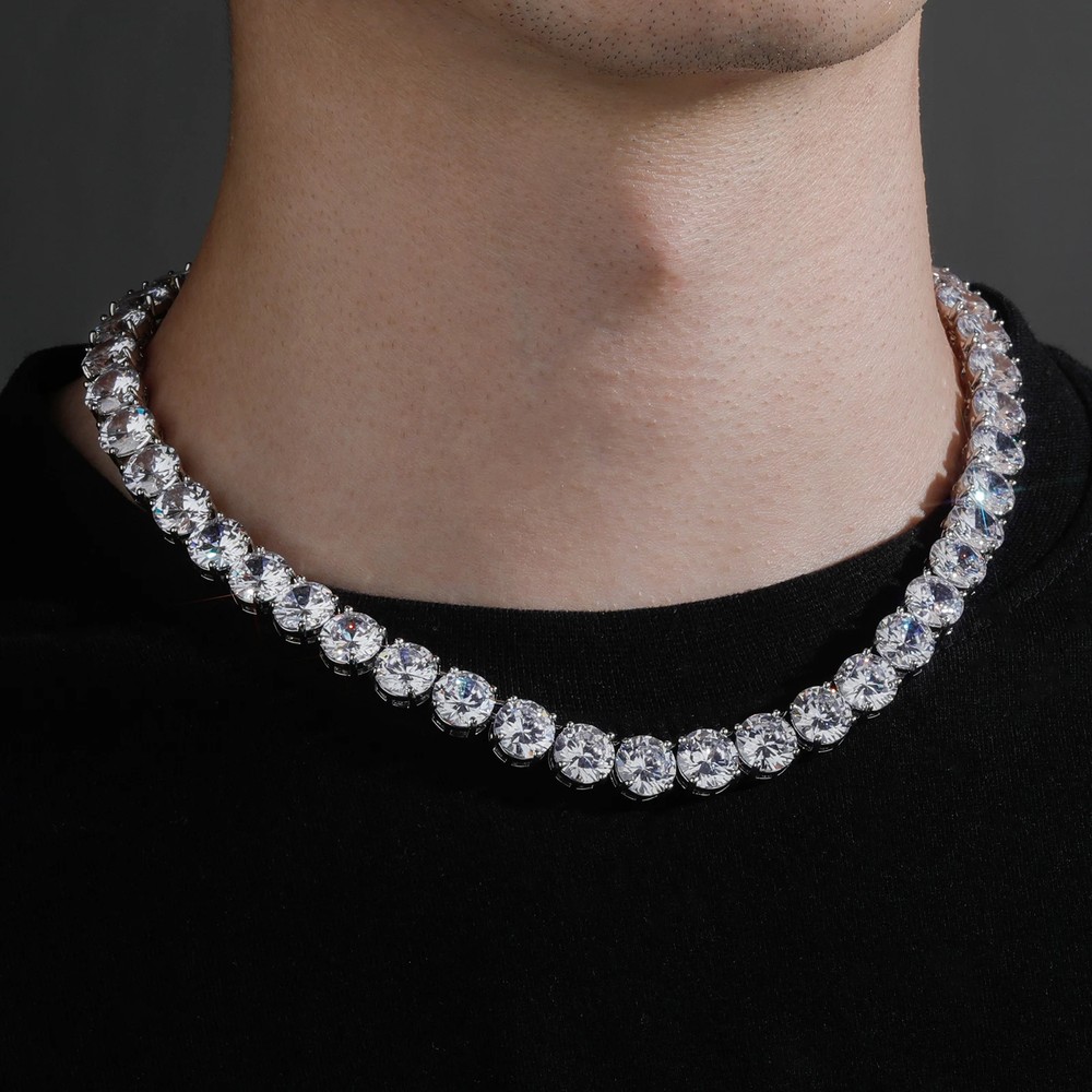 10mm Zircon Tennis Chain for Men Iced Out CZ Necklace
