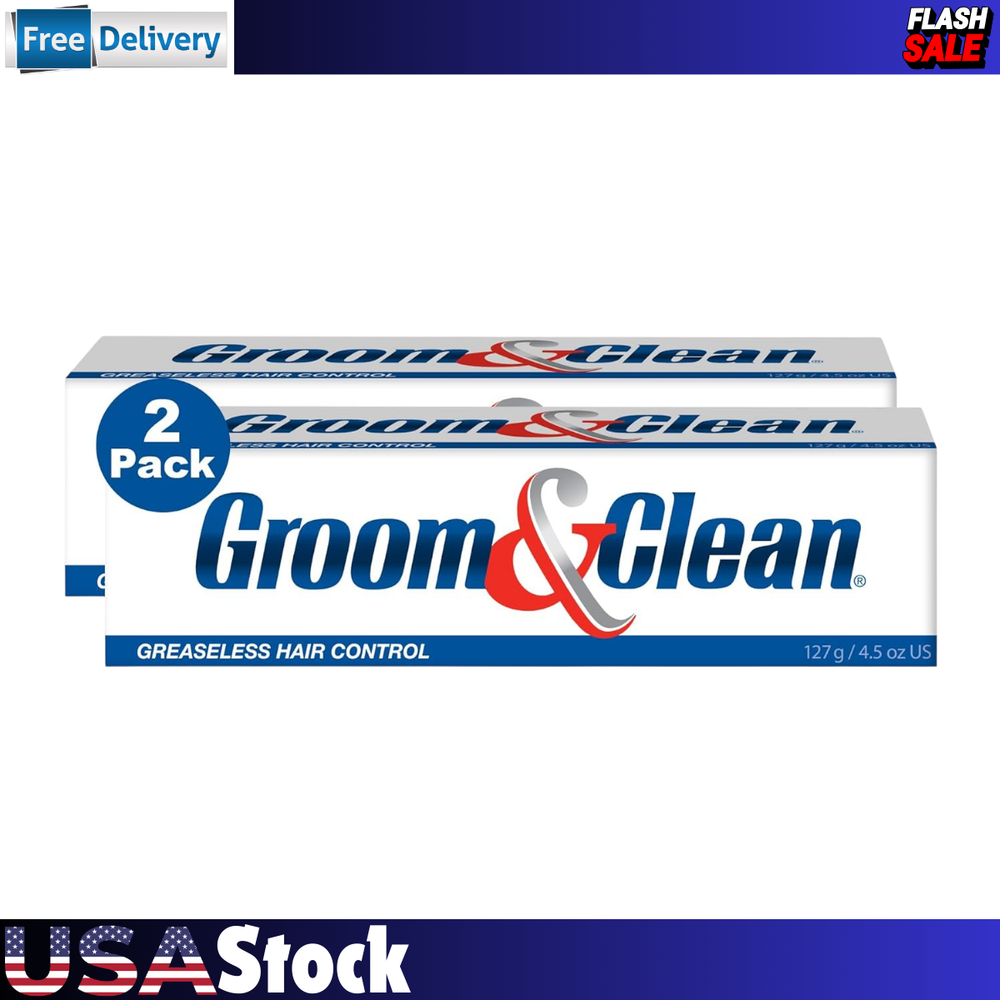 Groom & Clean Hair Control Cream 4.5 Oz (Pack of 2)
