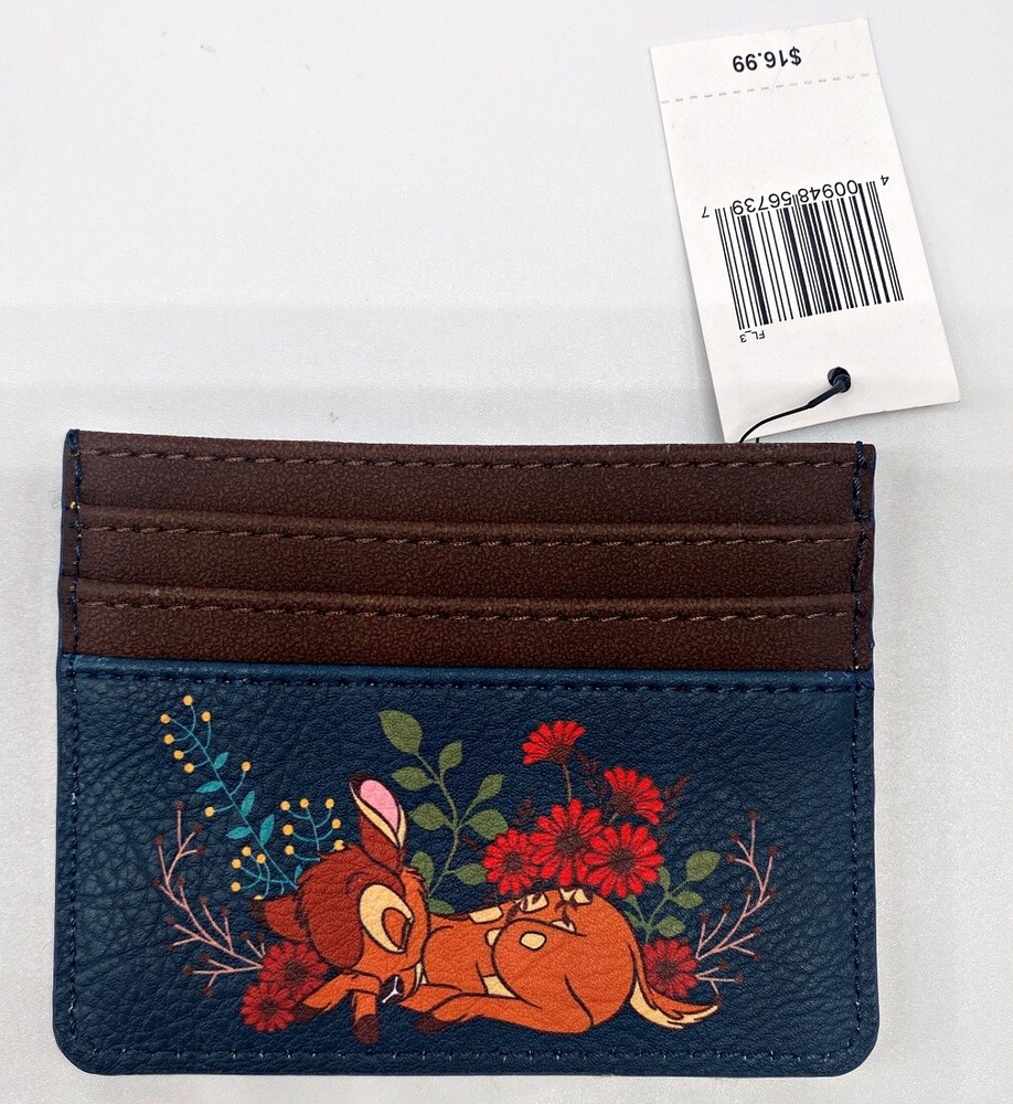 Disney Parks Bambi and Friends Thumper Floral Card Wallet Slim Thin 2023 - NEW