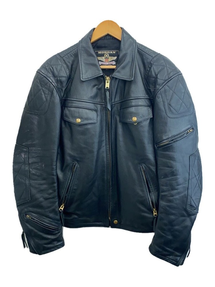 Men's Genuine Leather Blouson Jacket in Size L - Style 2296