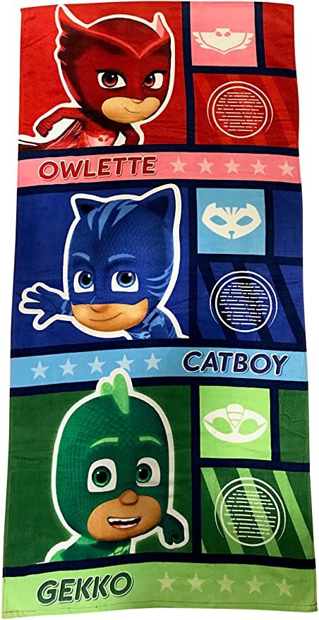 New PJ Masks Superheroes Catboy Owlette Gekko Kids Cotton Beach Towel - 28