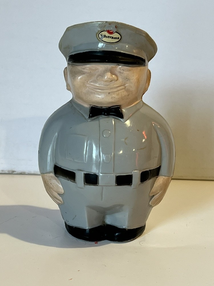VINTAGE 1950S RCA SILVERMAN ADVERTISING BANK FIGURE TV JOE SERVICE MAN MASCOT 5