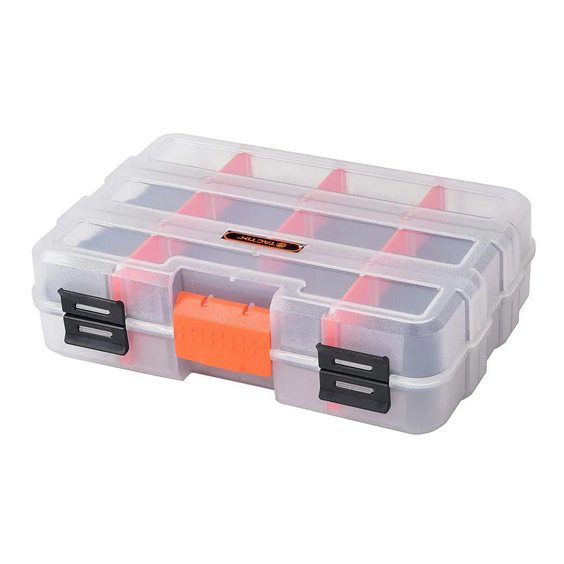 22-Compartment Double-Sided Small Parts Storage Organizer Box