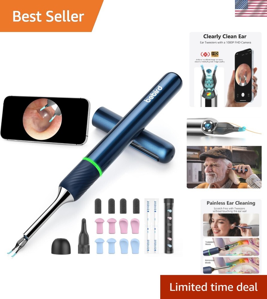 Note 5 Ear Canal Cleaner: FHD Camera with Omnidirectional Tweezers, IoT-Enabl...