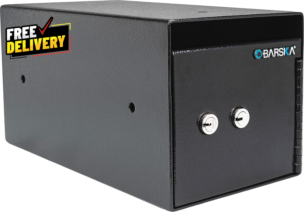 Steel Drop Slot Safe with Key Lock and Anti-Fishing Baffle