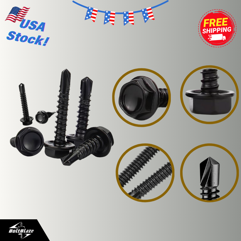 160 Pcs Hex Washer Head Self Drilling Screws (Hex Head)