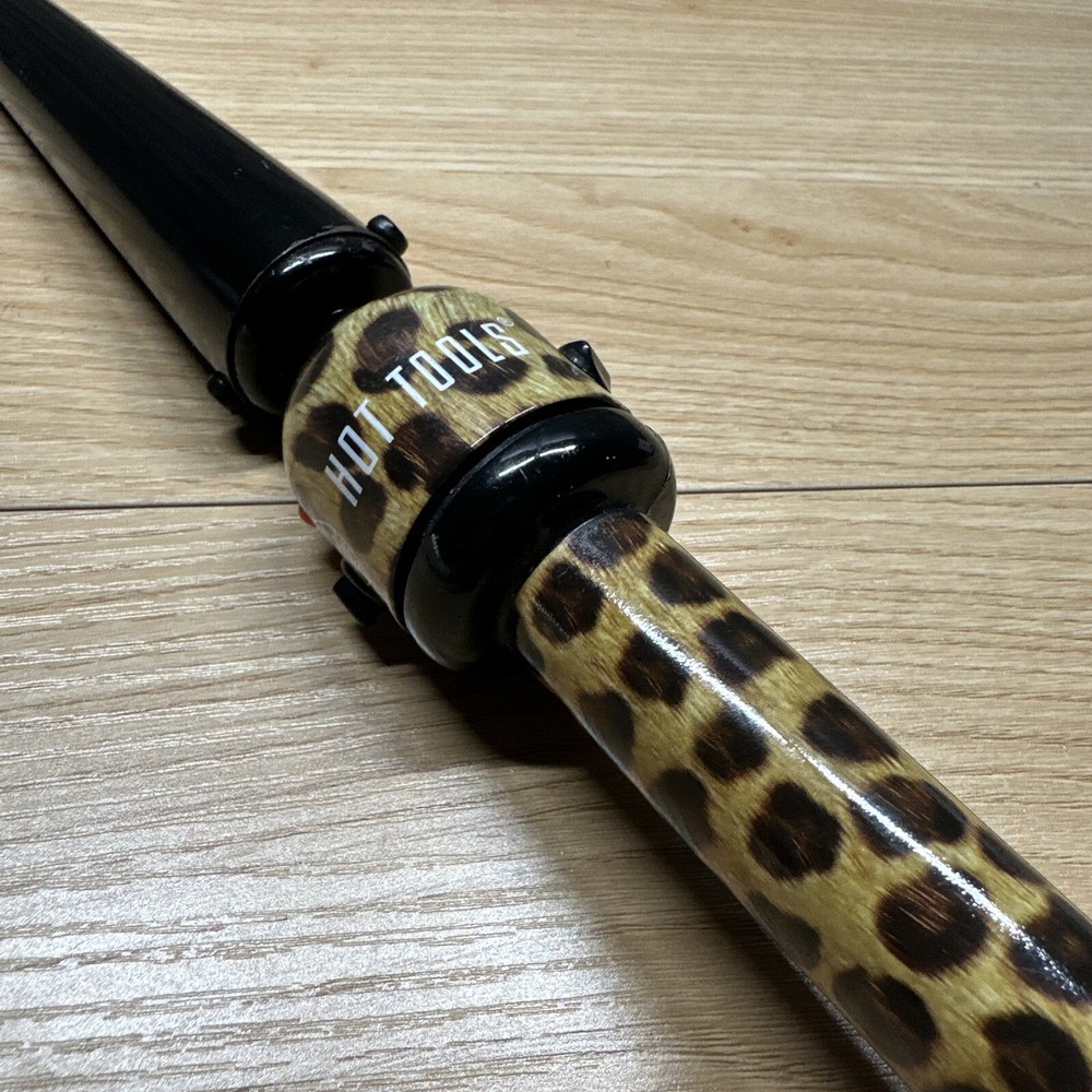 Hot Tools Nano Ceramic 1-1.5 Inch Cheetah Handle Curling Iron