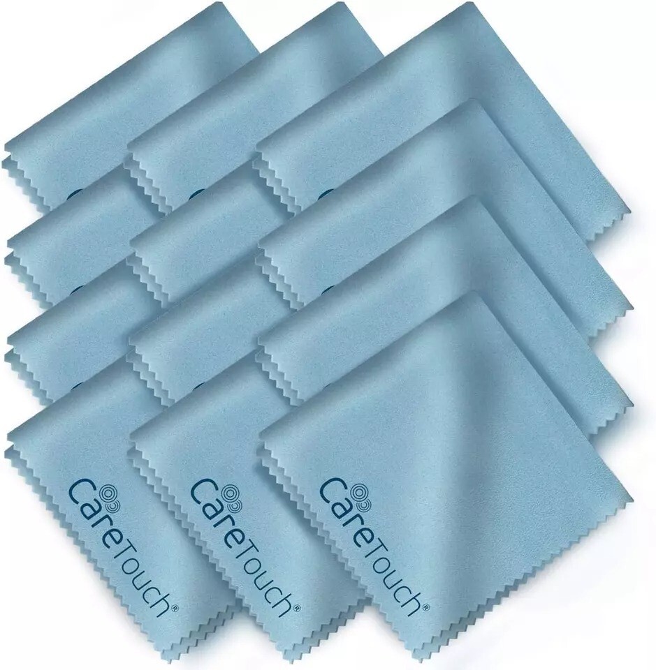 Care Touch Microfiber Cleaning Cloths, 12Pk - Glasses Cleaner Wipes - Eye Glass