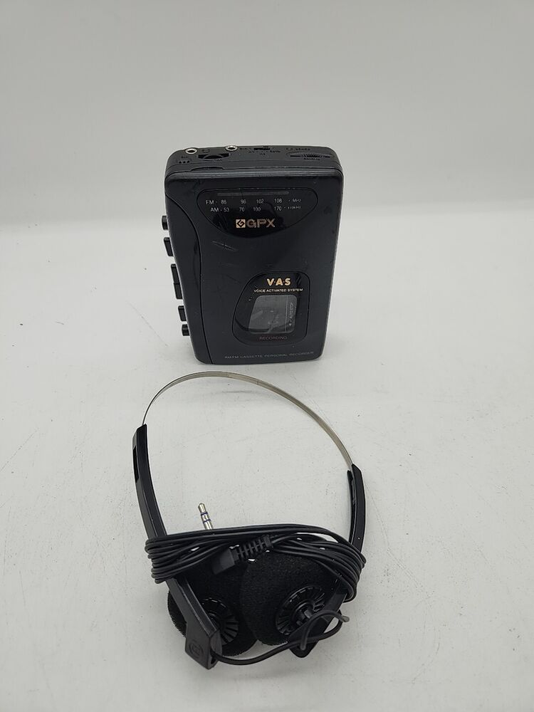 GPX Gran Prix C3140 AM/FM Cassette Player Personal Recorder Voice Activated Work