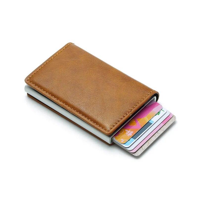 Credit Card Holder Bank Cards Holders Leather RFID Wallet Mini Luxury Small Purs-image