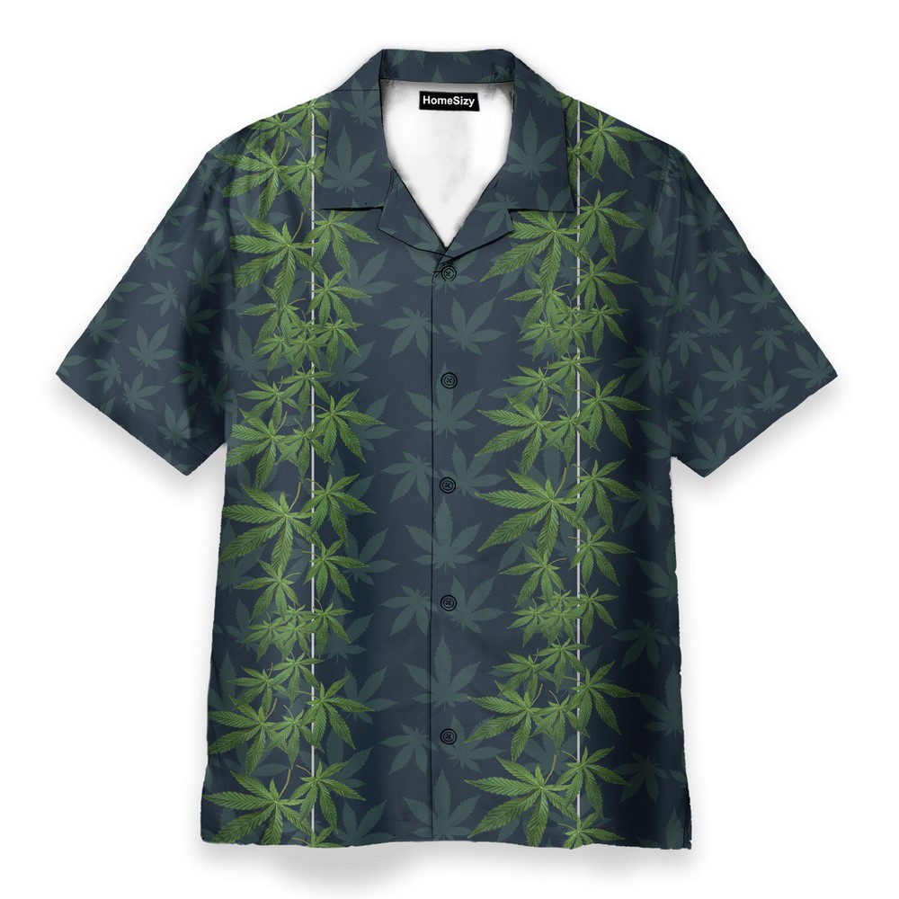 Marijuana Cannabis Leaves   Hawaiian Shirt Beach Shorts