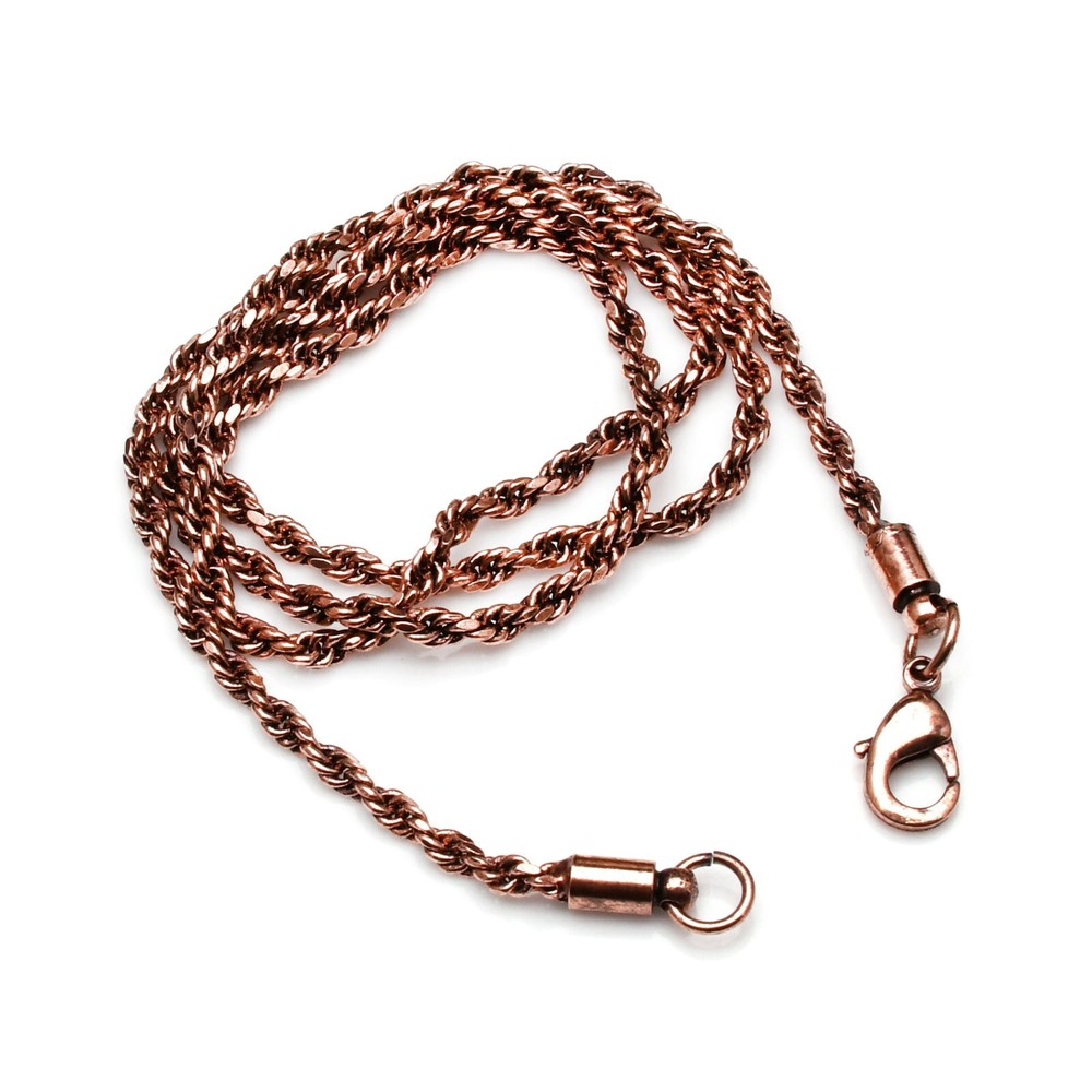 Pure Copper Rope Handmad 100% Oxidized Copper Chain Necklace jewelry RJ-03
