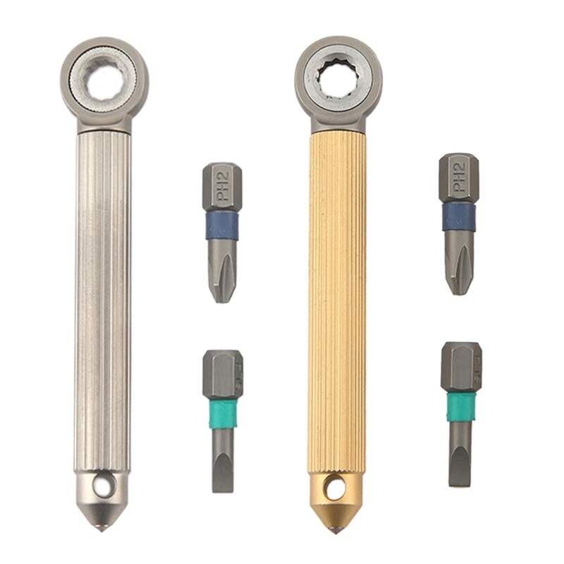 Easy Carrying Screwdriver Ratcheting Screwdriver with Cross/Slotted Bit