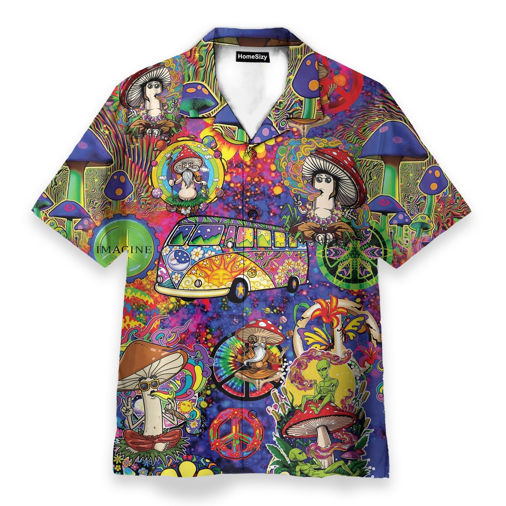 Dont Worry Be Hippie Colorful   Hawaiian Shirt