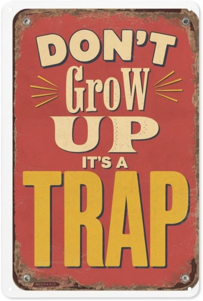 Peter Pan Tin Sign 8X12IN Whimsical Metal Wall Art for Kids Room, Dorm & Nostalg