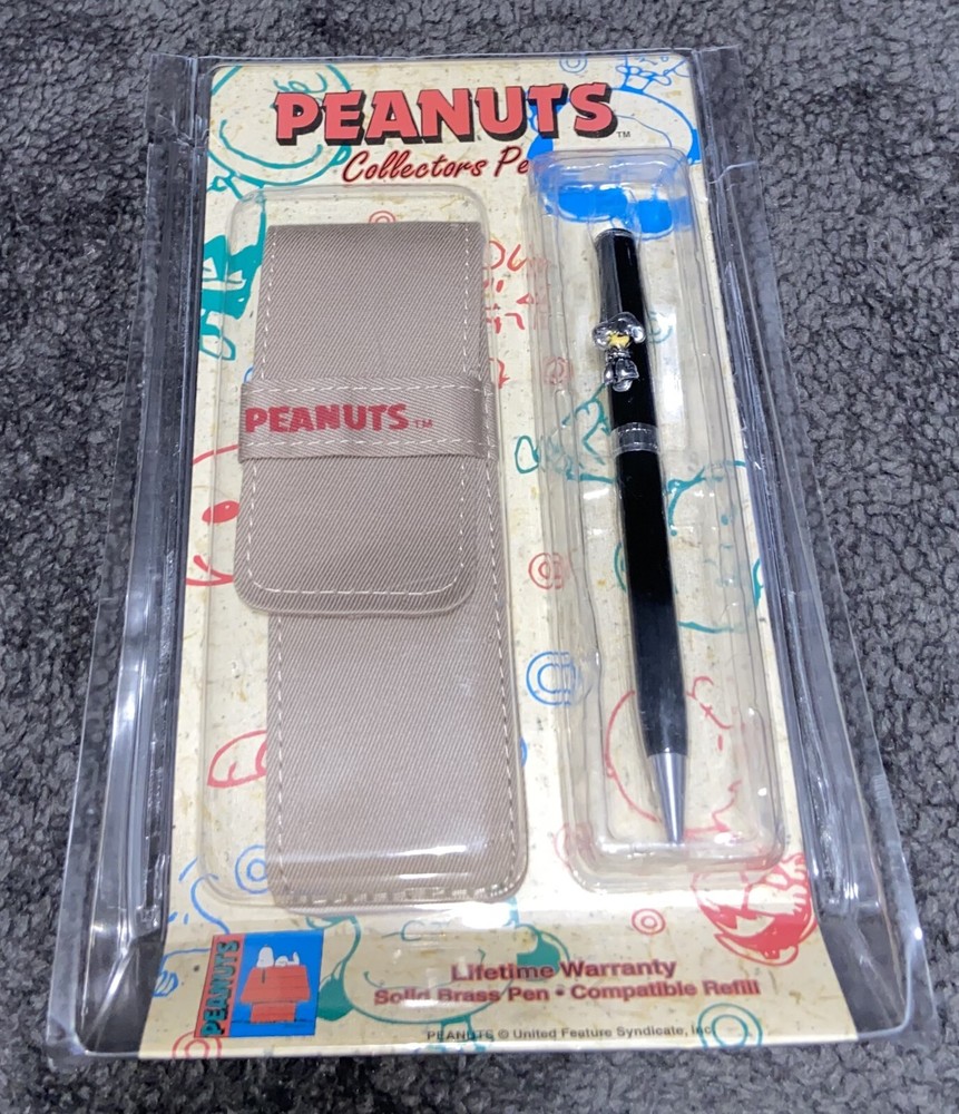 Vintage Peanuts Snoopy & Woodstock Collectors Pen With Case In Original Package