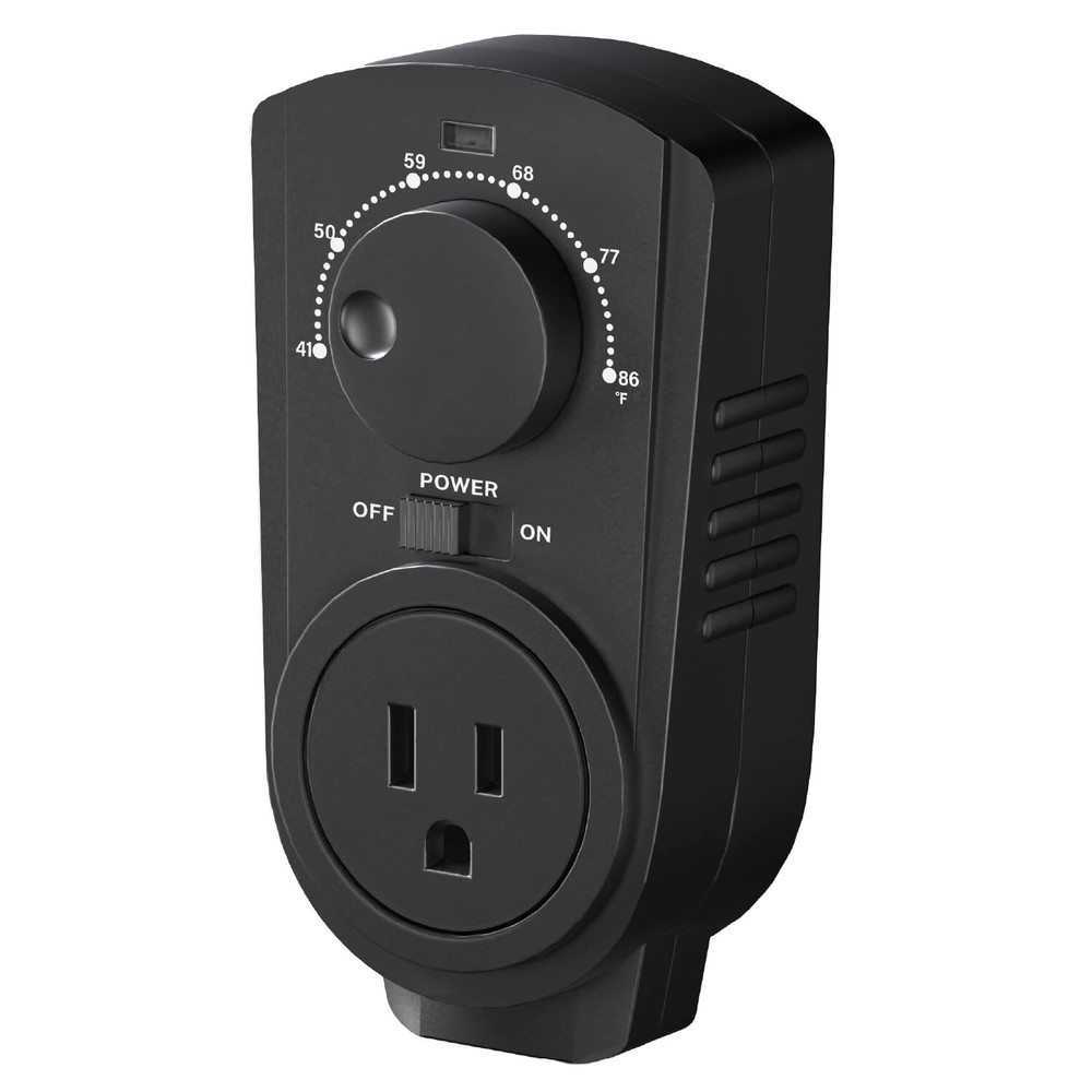 Adjustable Thermostat - Universal Plugin Heating & Cooling Thermostat - with ...