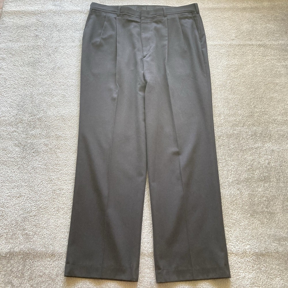 VTG Men's Black Pleated Relaxed Dress Pants 38x31 Made in USA
