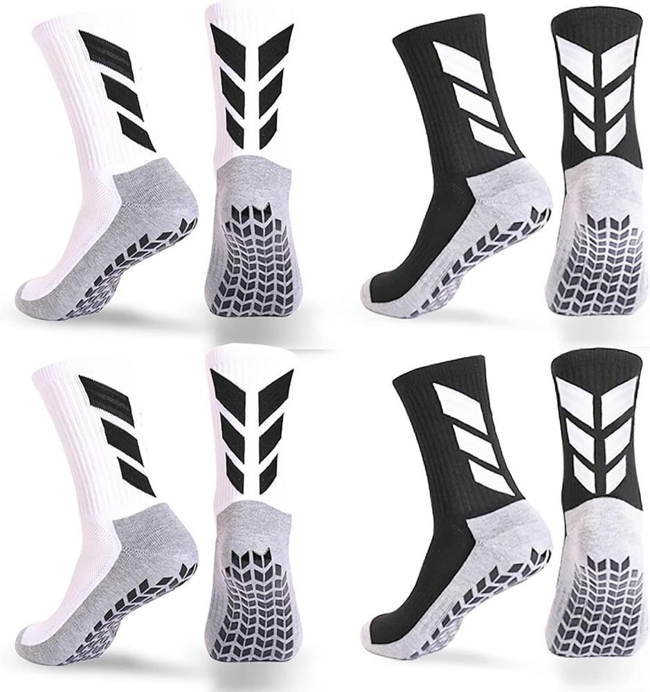 Mens Grip Socks Soccer Non Slip Socks for Men anti Slip Hospital Socks Grippers