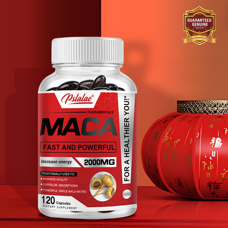 Maca Capsules - Enhance Energy & Endurance, Men's Health, Testosterone Booster