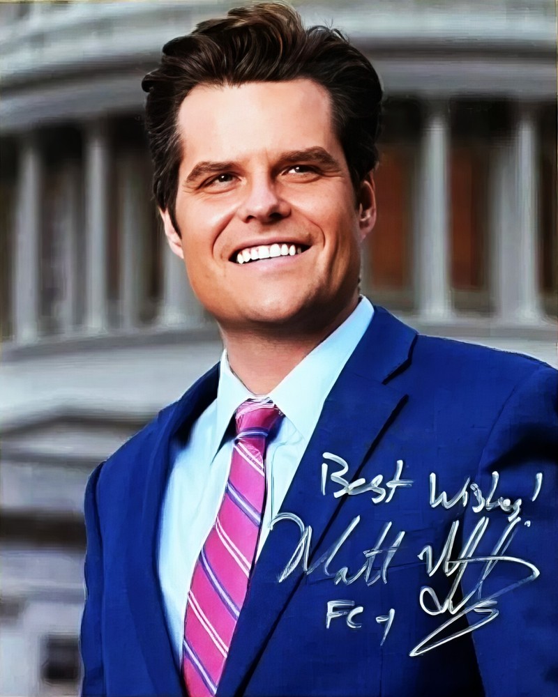MATT GAETZ AUTOGRAPHED 8 x10 PHOTO FLORIDA CONGRESSMAN ATTORNEY GENERAL reprint