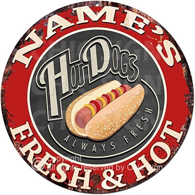 Personalized Pub Wood Sign, Vintage Garage Bar and Tavern Hot Dogs Pizza Sign