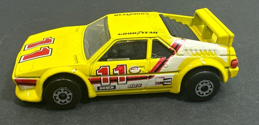 Vintage Matchbox 1981 BMW M1 Yellow Goodyear Race Car #11 1:57 Scale