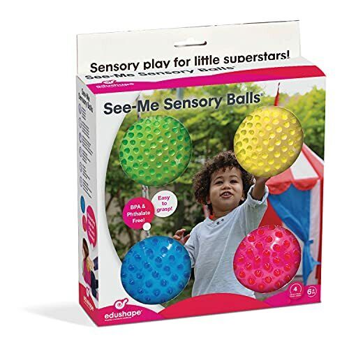 Visual Stimulating Squeeze Sensory Balls for Kids (4 Pcs)-image