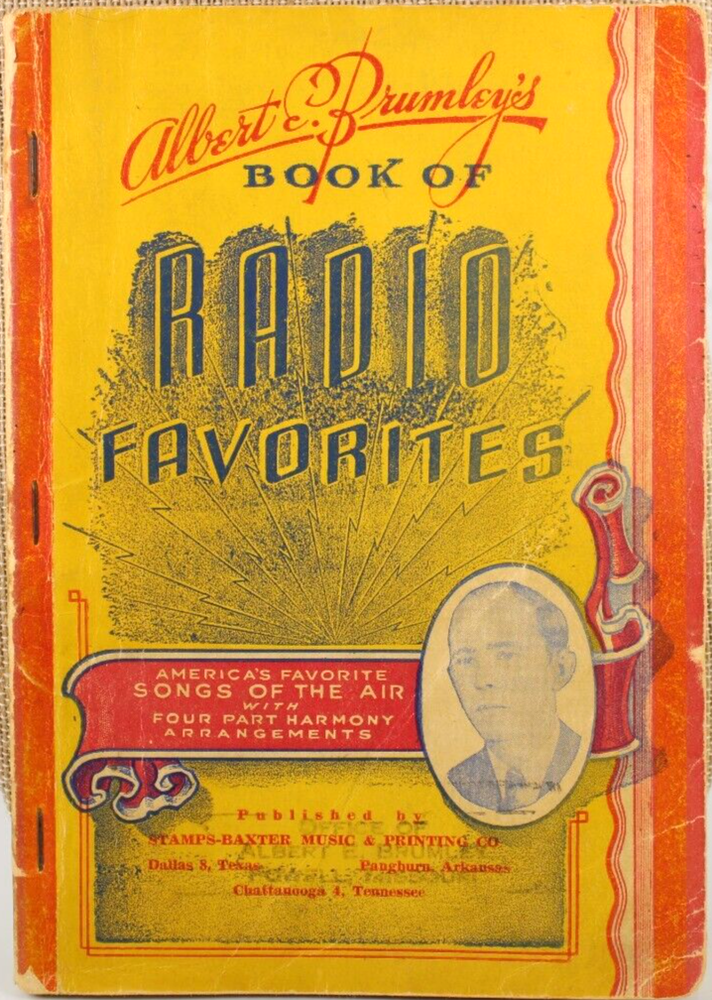 VINTAGE 1946 ALBERT E BRUMLEYS BOOK OF RADIO FAVORITES SC CHRISTIAN SHEET MUSIC
