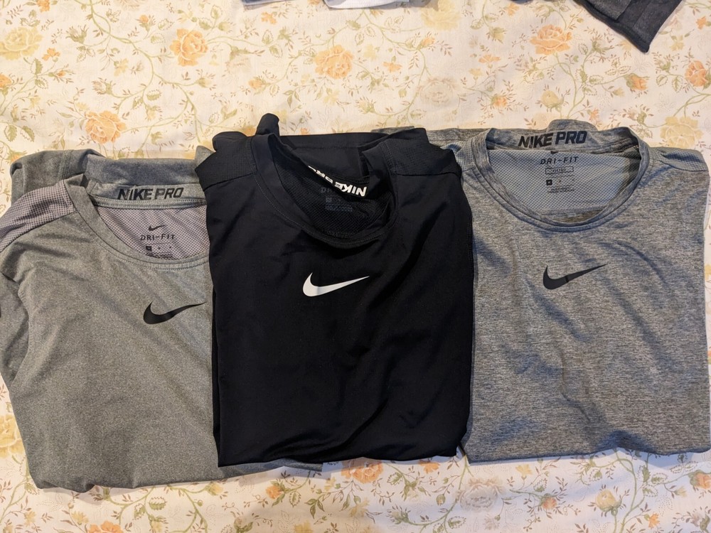 3 Nike Pro DriFit Athletic Tank Top Shirt Sleeveless Gray Mens Medium