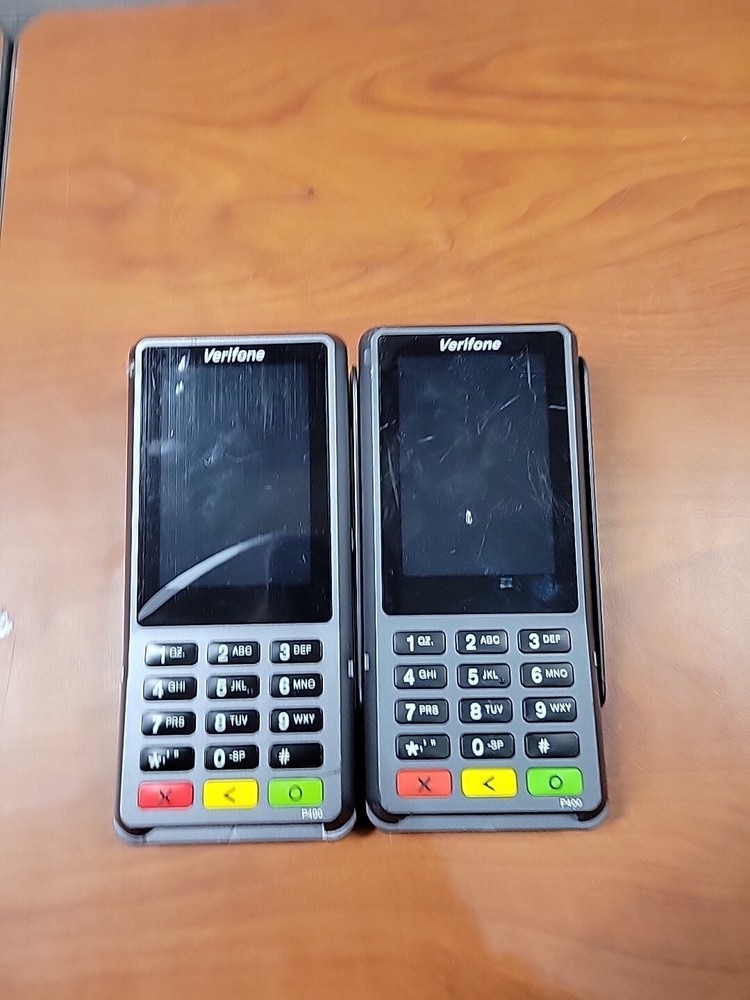 LOT OF 2 Verifone Stripe P400 Plus Credit Card Reader Payment Terminal *UNTESTED-image