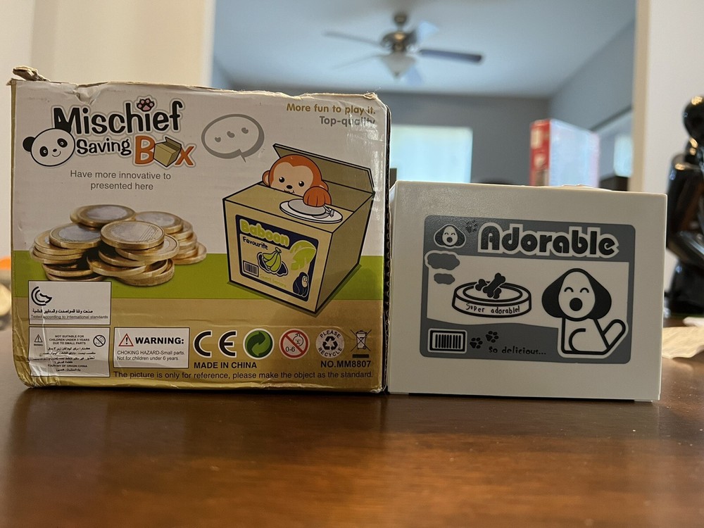 Mischief Little Kitty Automated Stealing Coin Saving Box Piggy Bank Gag Gift Fun-image