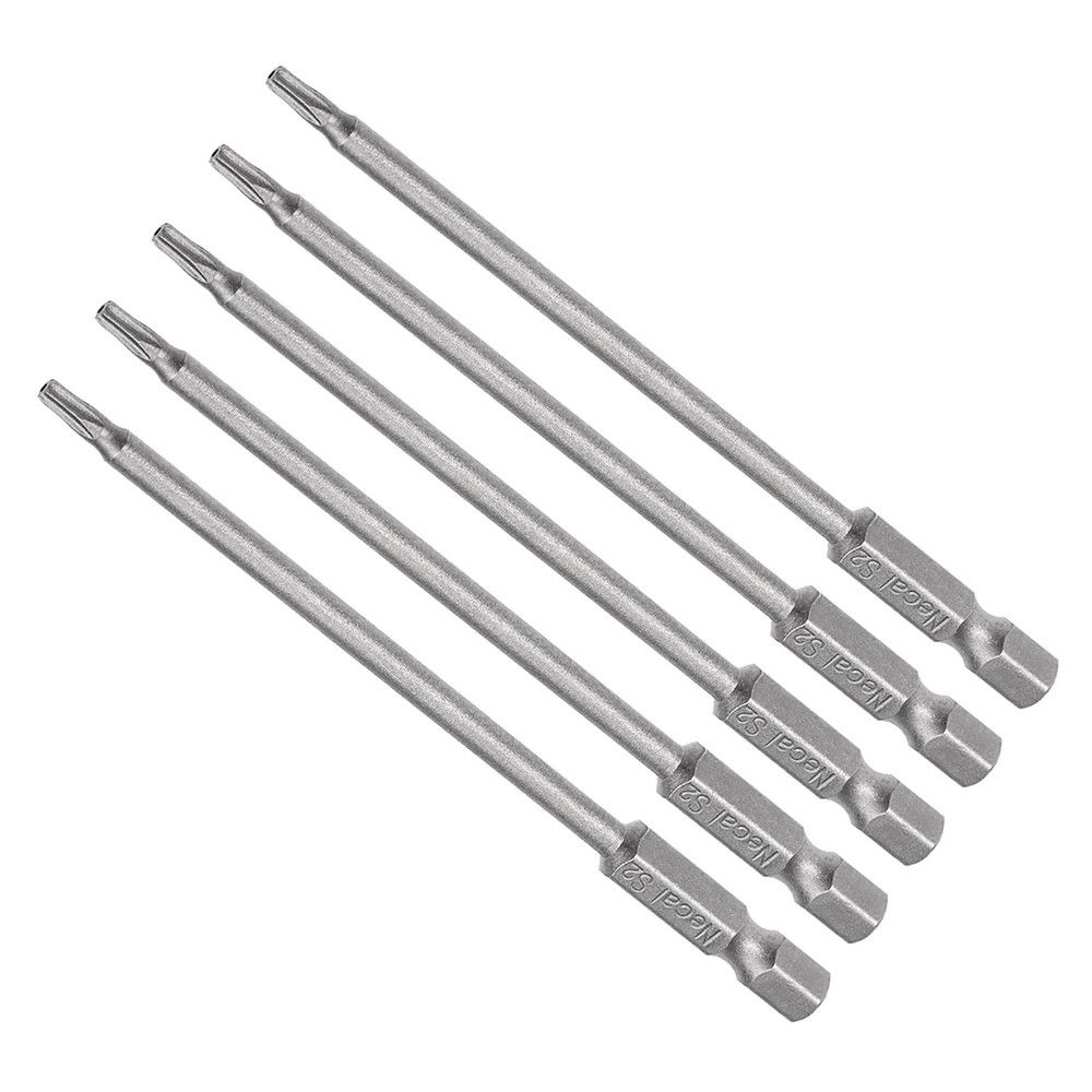 T10 Torx Screwdriver Bit Set 4 Inch 1/4 Hex Shank Magnetic 5 Pack