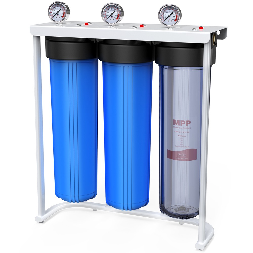 3Stage Whole House Water Filter System for Well/Pool/City/Farm 20