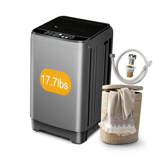 XQB201A-GREY6 17.7lbs Full-Automatic, Portable Washer Apartment 10 Programs,