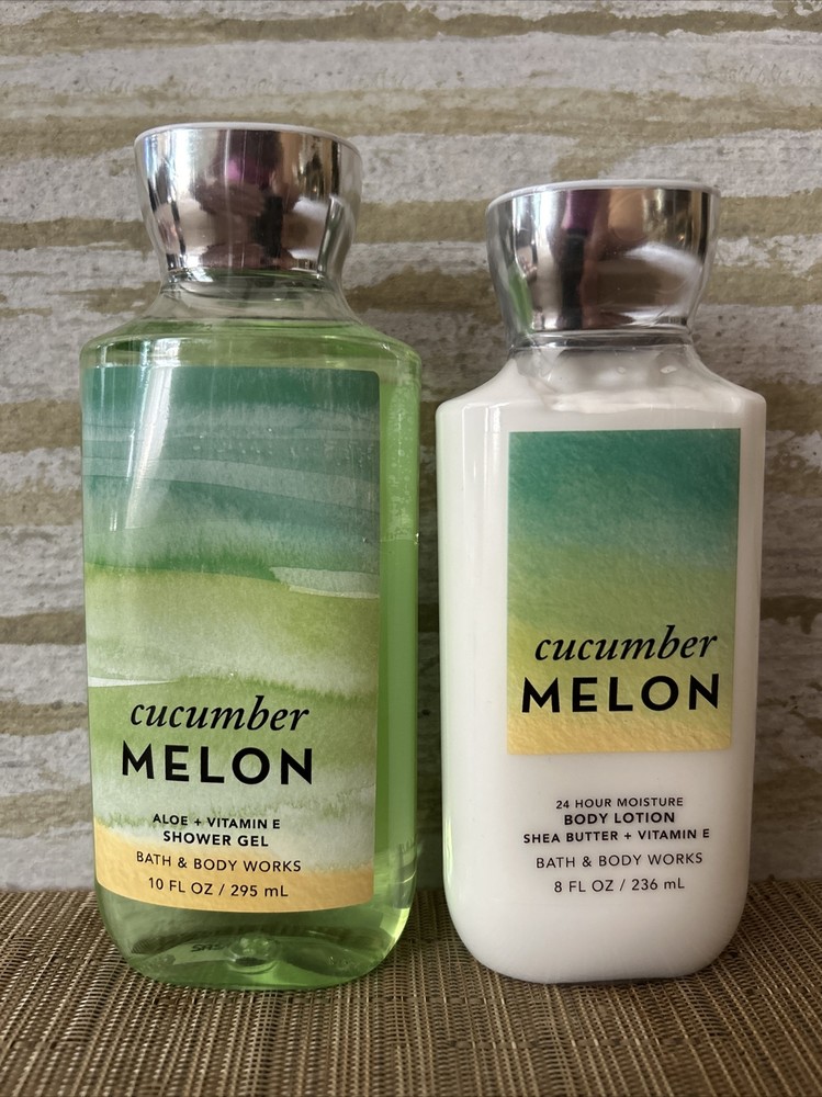 Bath & Body Works Shower Gel & Lotion SET ~ CUCUMBER MELON ~ FULL SIZE ~ NEW