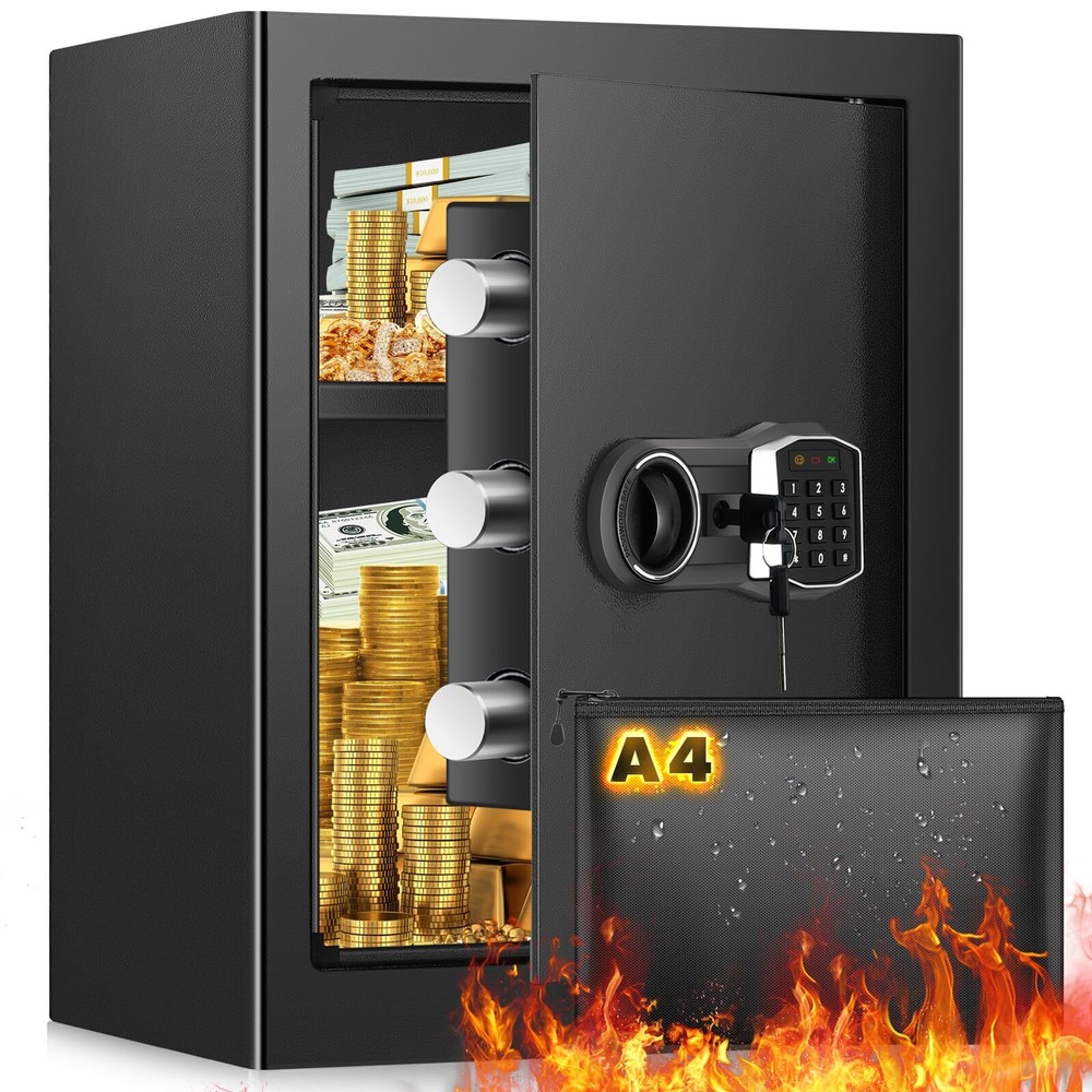 Fireproof Waterproof Digital Safe for Home Valuables and Documents