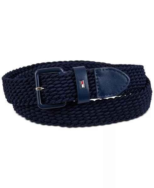 Tommy Hilfiger Men's Tonal Braided Harness Buckle Belt -size XL - Navy