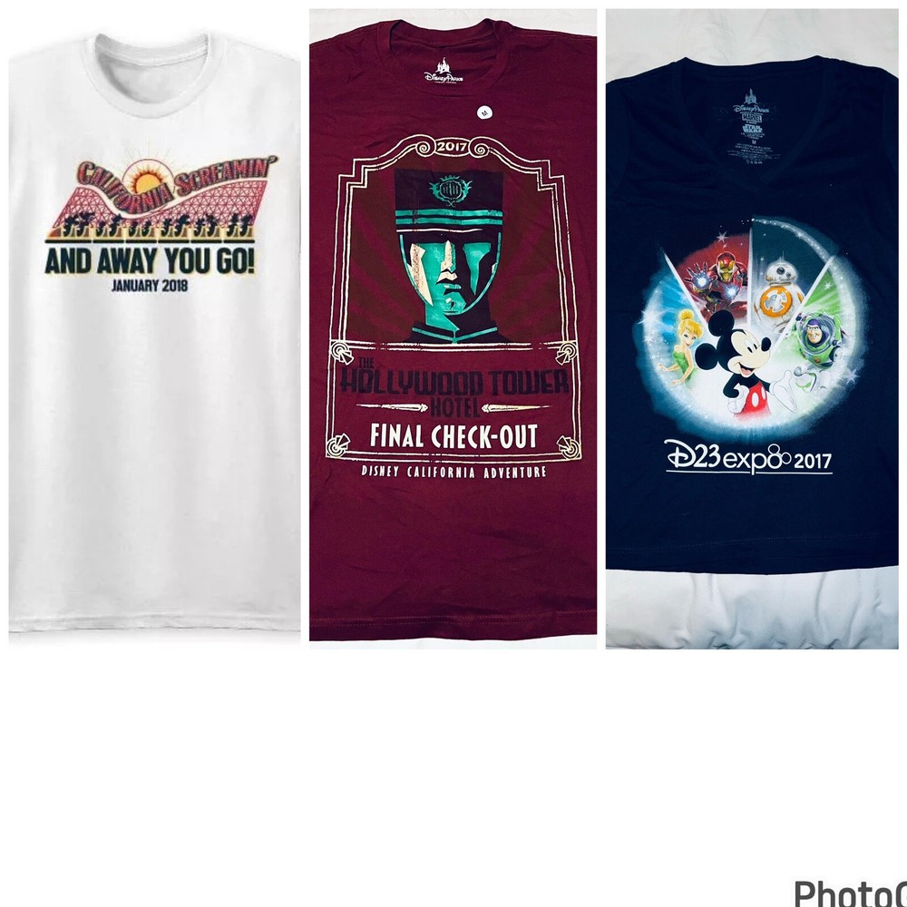 Disneyland Tower of Terror Hollywood Final Checkout Plus Extras Shirts Size M