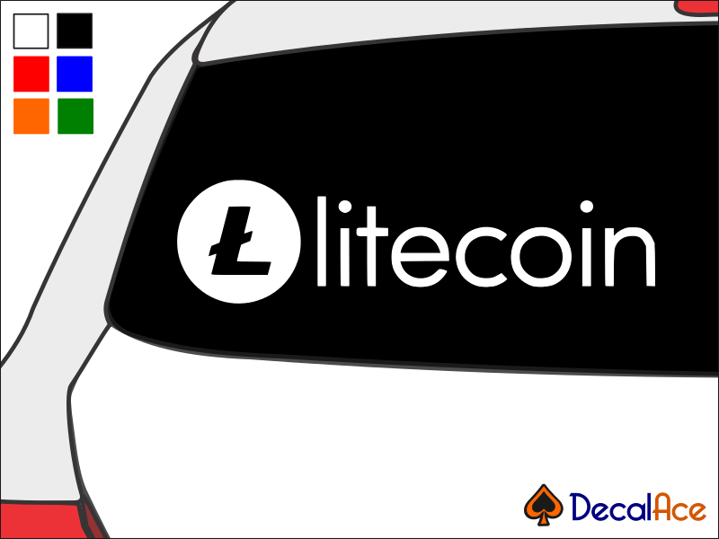 Litecoin Title Cryptocurrency Vinyl Decal Car Wall Sticker CHOOSE SIZE COLOR-image