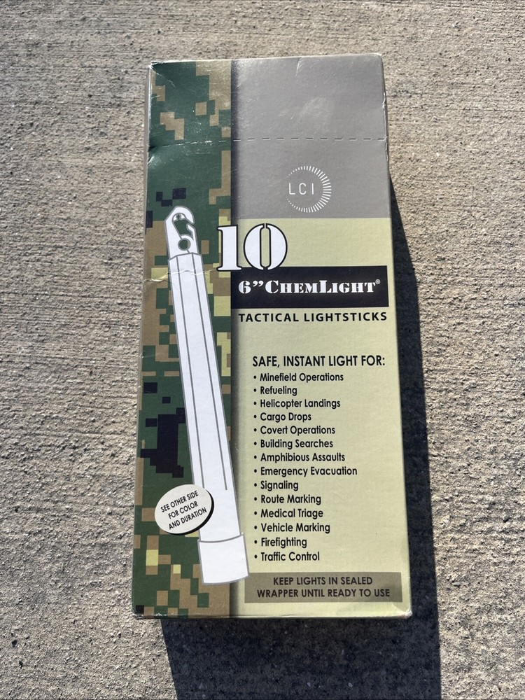 Red Military Chem Lights Pack of 10 for Tactical Use