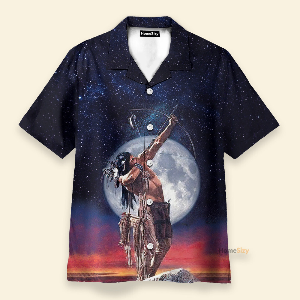 Night Hunting Amazing Native American   Hawaiian Shir