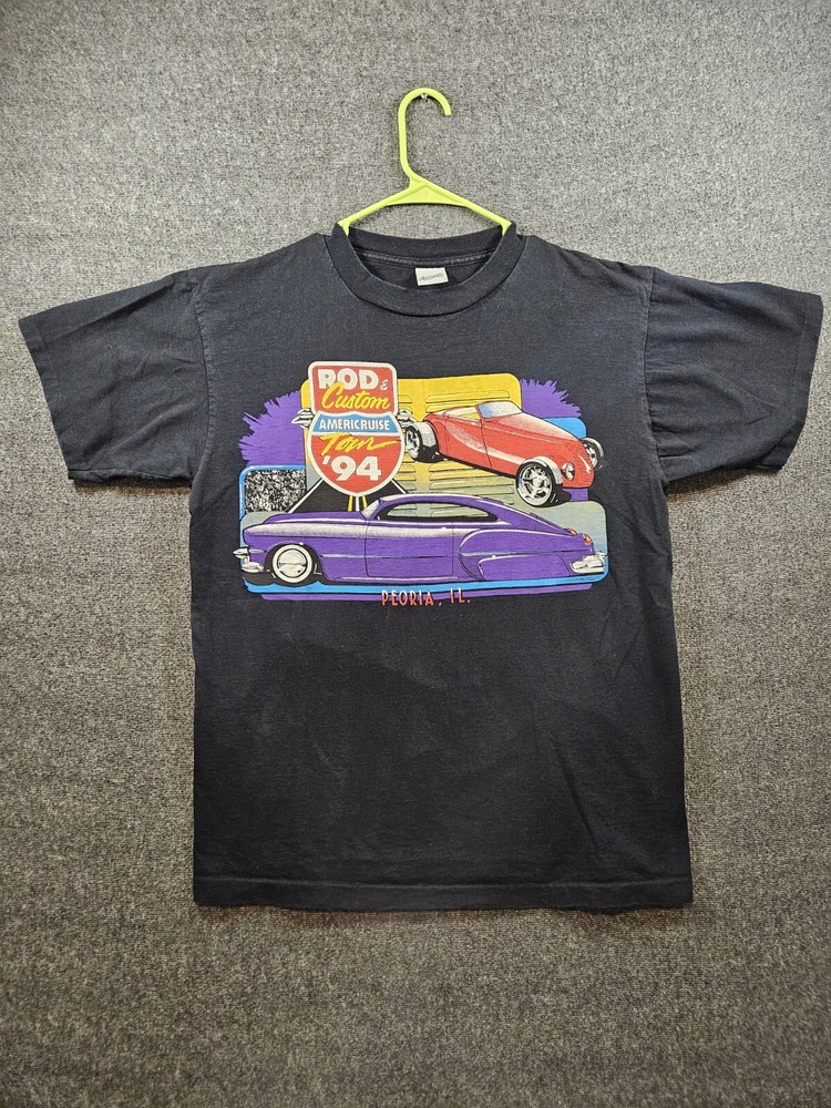 1994 Vintage Rod And Custom Americruise Peoria Illinois Graphic Tee Large