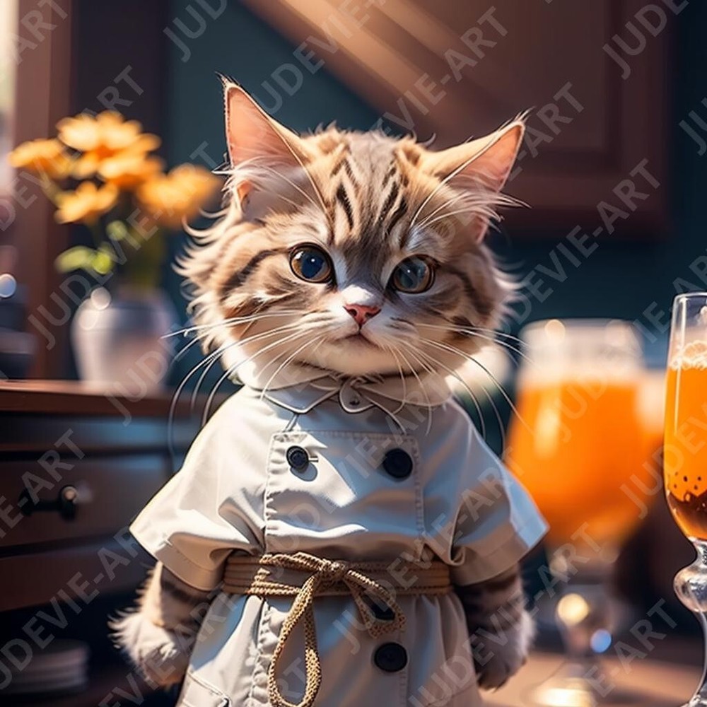 Digital Cat Art Wallpaper Background for Desktop Photos-image