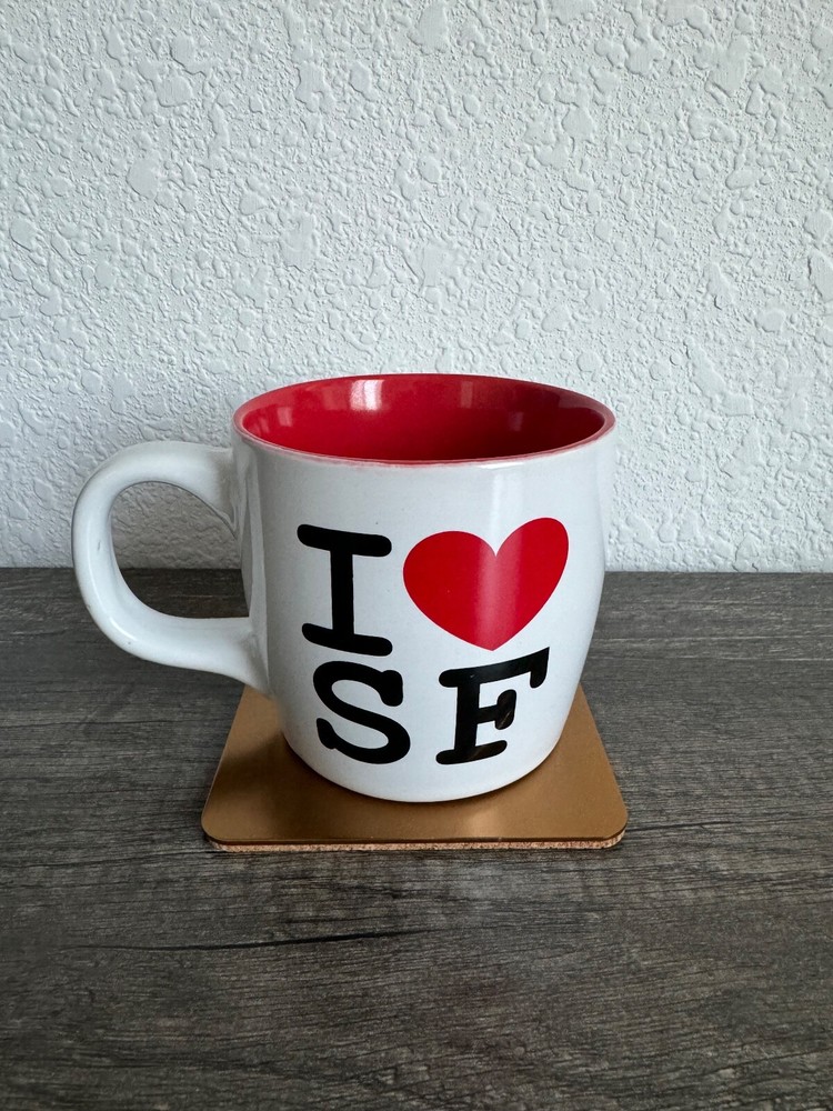 I LOVE SF City Wear Ceramic San Francisco Coffee Mug Tea Cup 12 Oz